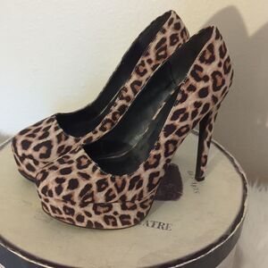 - Charlotte Russe Leopard Print Platform Stilettos Shoes